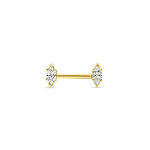 6 Prong Marquise Straight Barbell from Norvoch