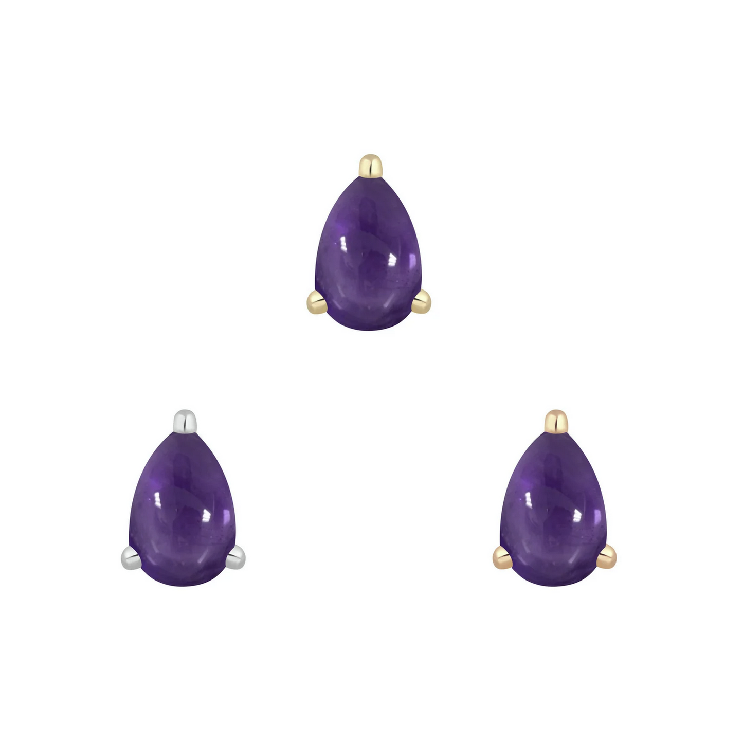 Amethyst Prong Pear From Buddha