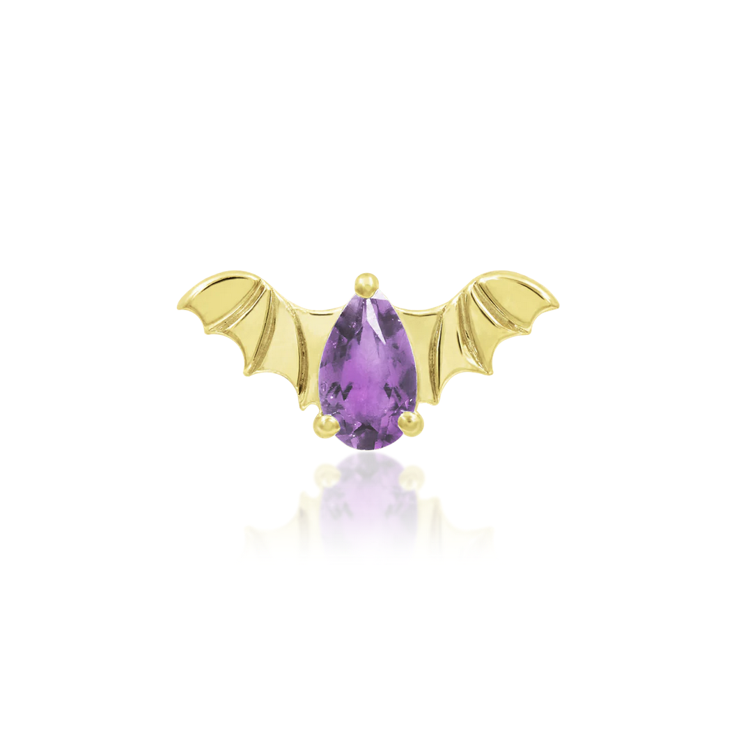 Bat with Amethyst CZ from Junipurr