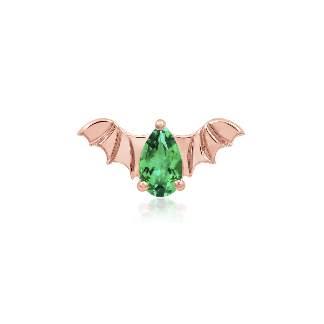 Bat with Emerald CZ from Junipurr