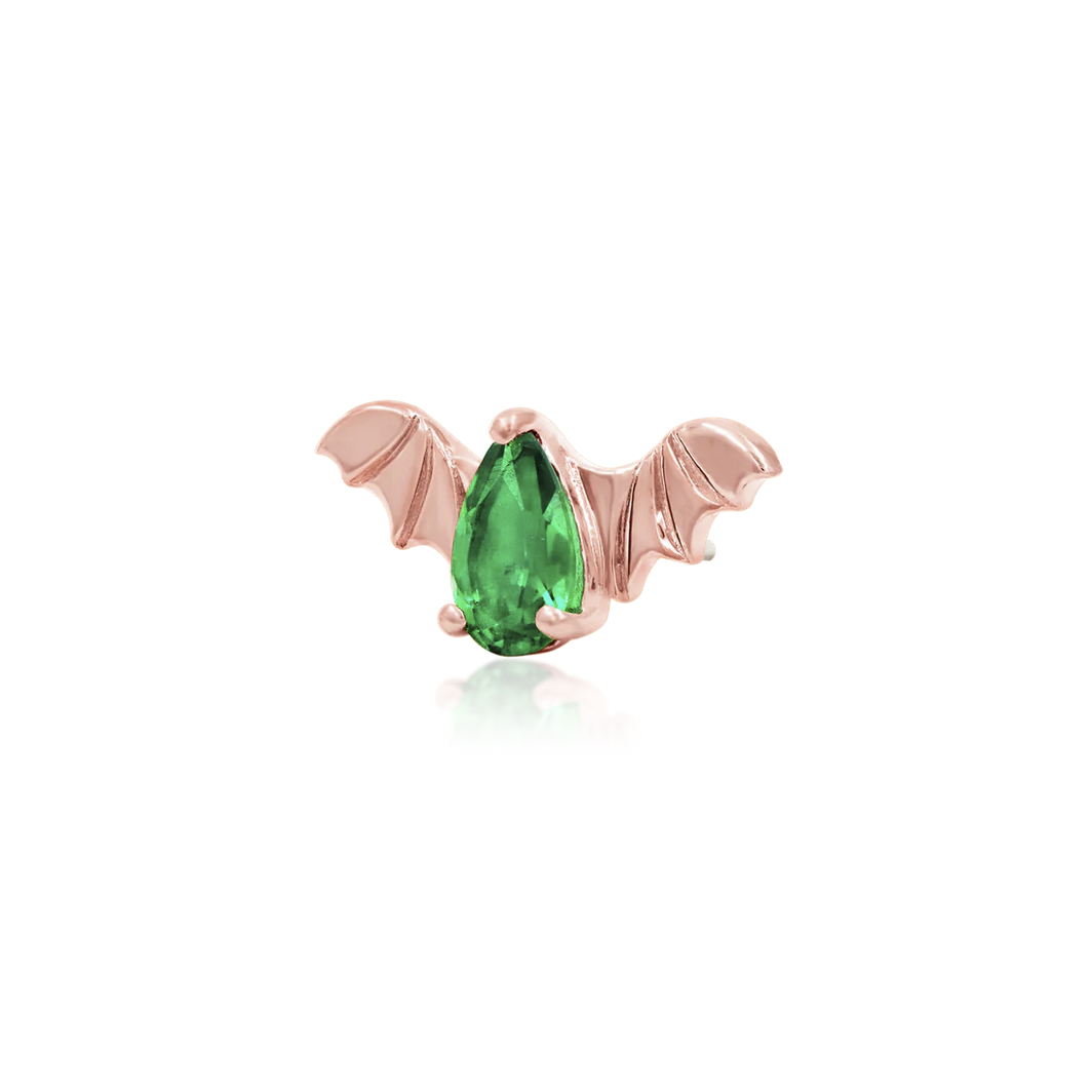 Bat with Emerald CZ from Junipurr