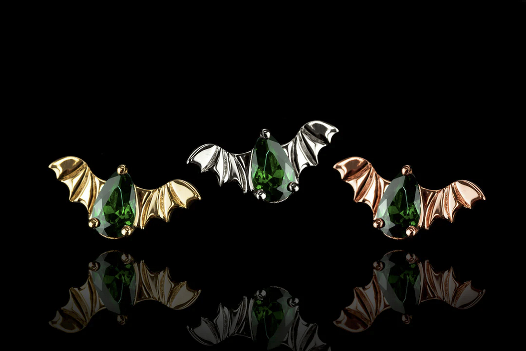 Bat with Emerald CZ from Junipurr