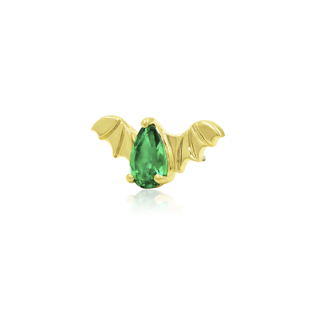 Bat with Emerald CZ from Junipurr