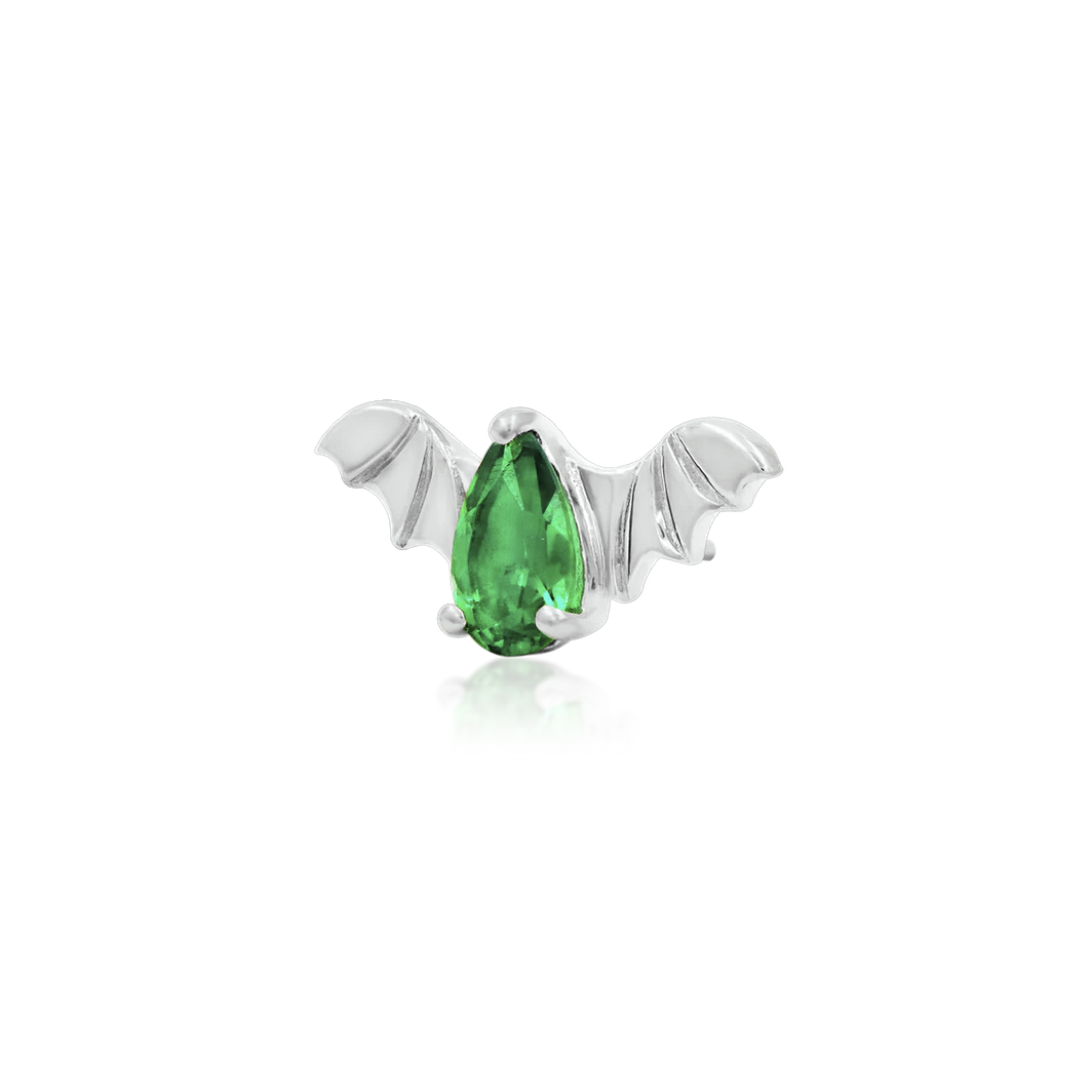 Bat with Emerald CZ from Junipurr