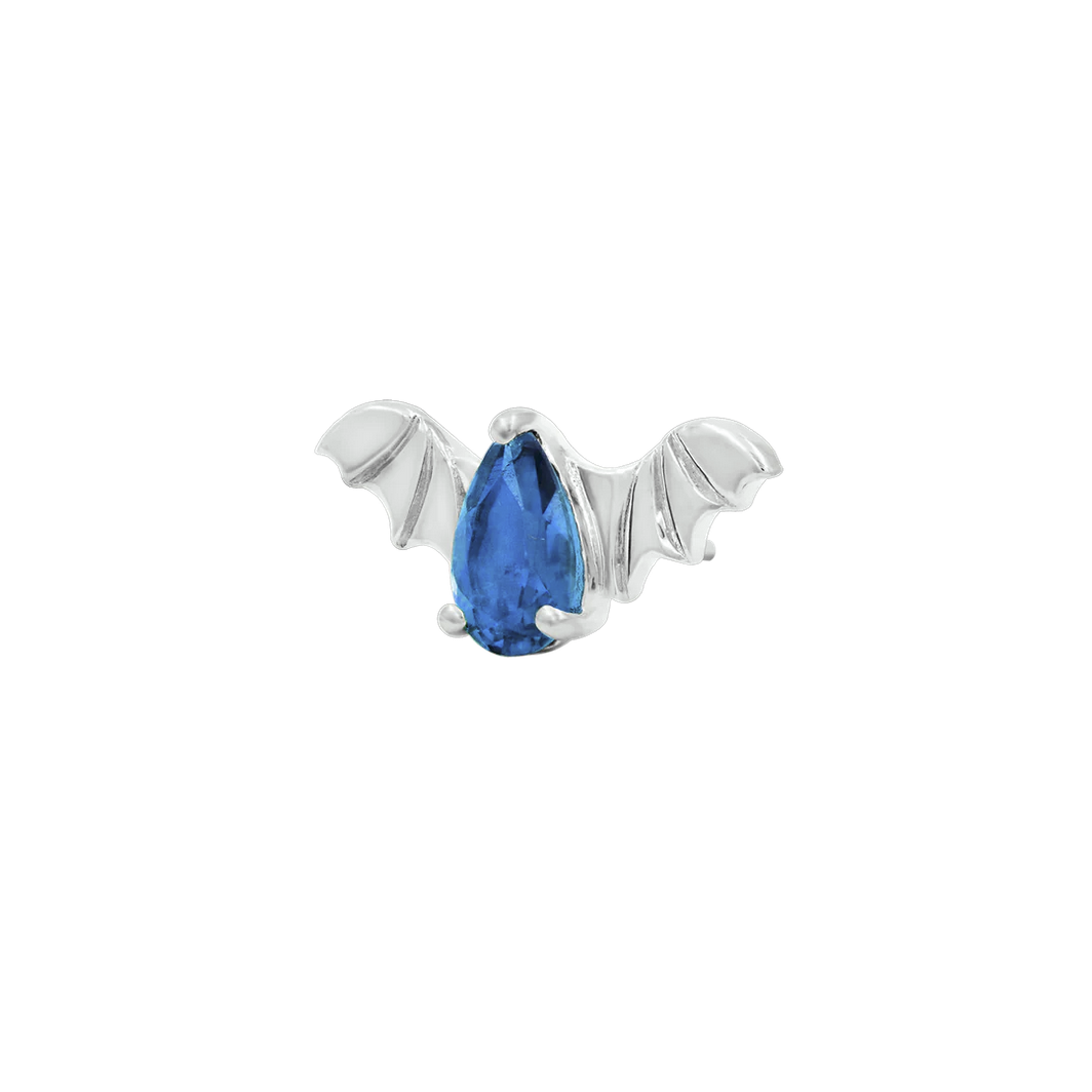 Bat with Light Blue Sapphire CZ from Junipurr