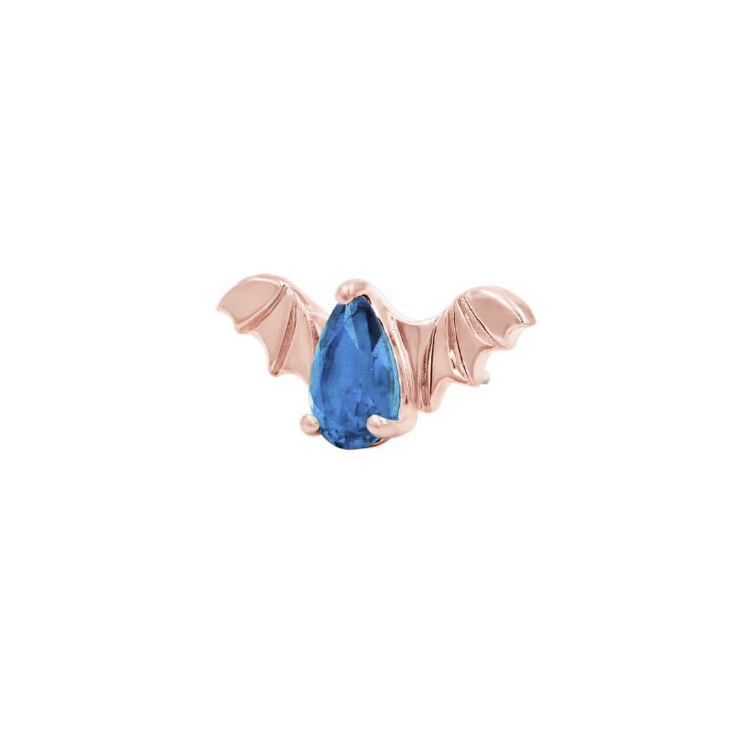 Bat with Light Blue Sapphire CZ from Junipurr