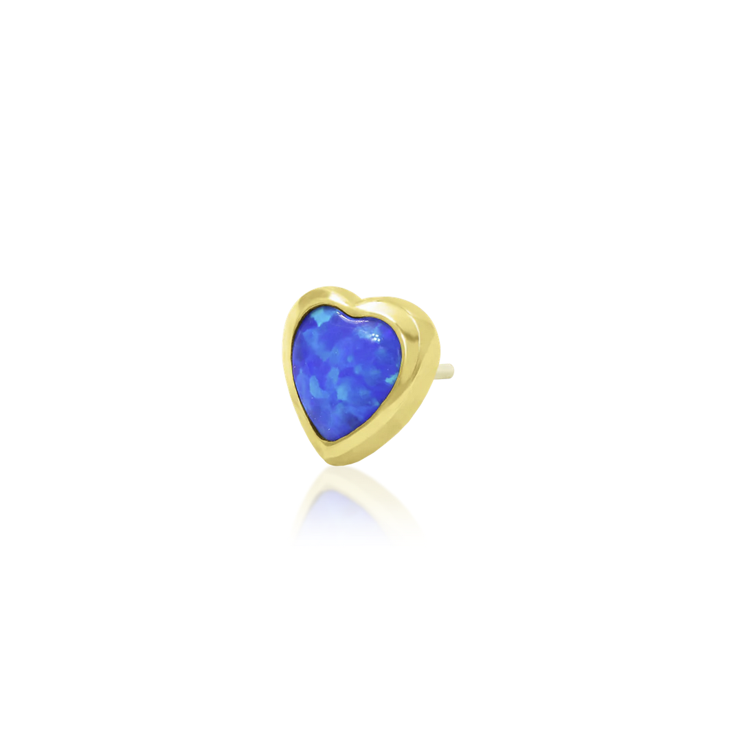 Blue Opal Bezel Heart from Junipurr