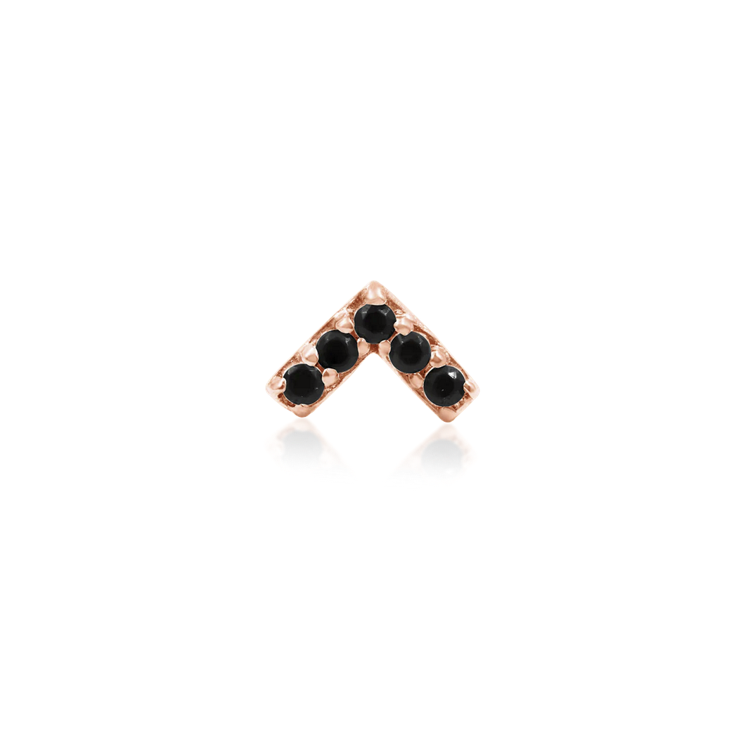 Chevron with Black CZ from Junipurr