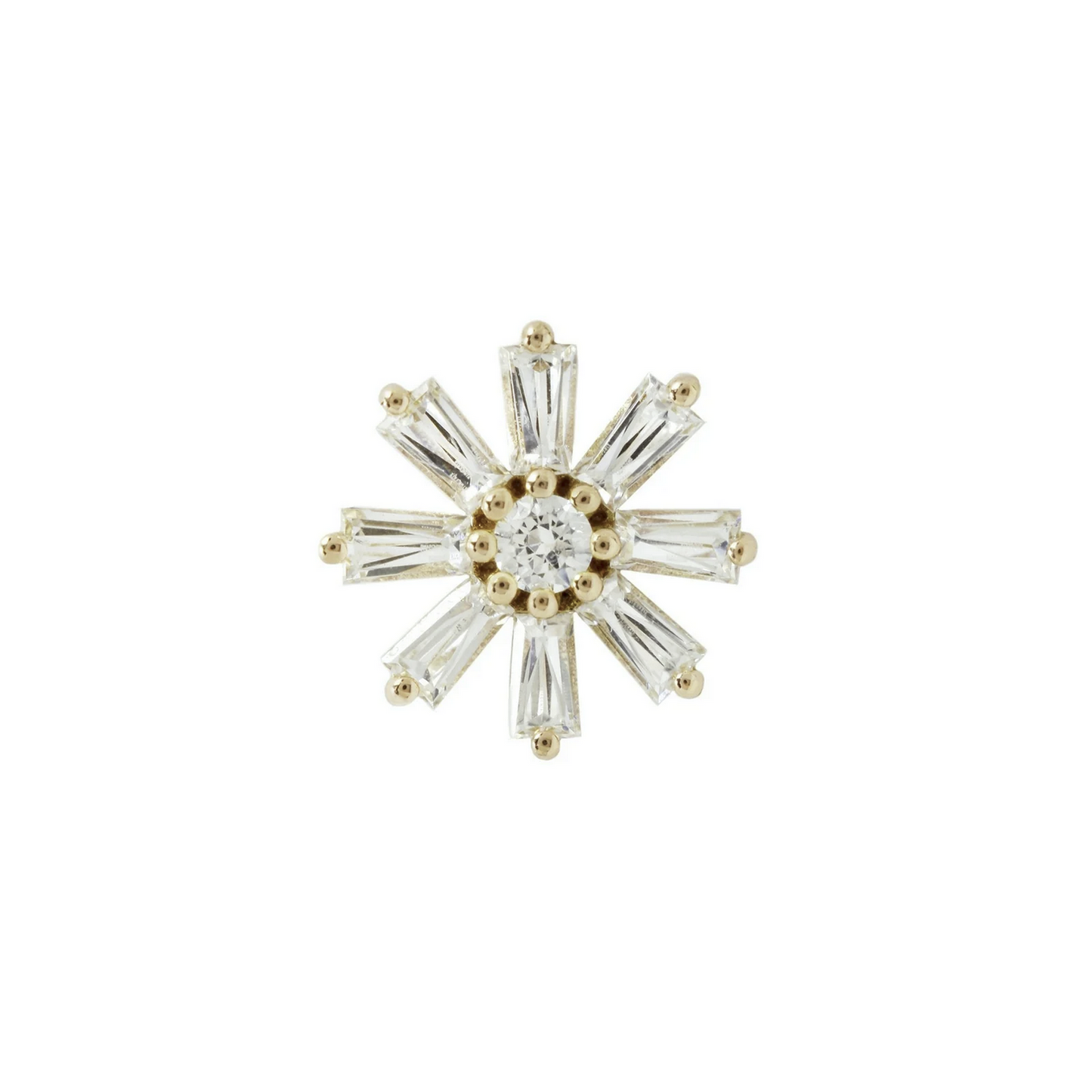 Deliah Baguette Flower CZ From Buddha