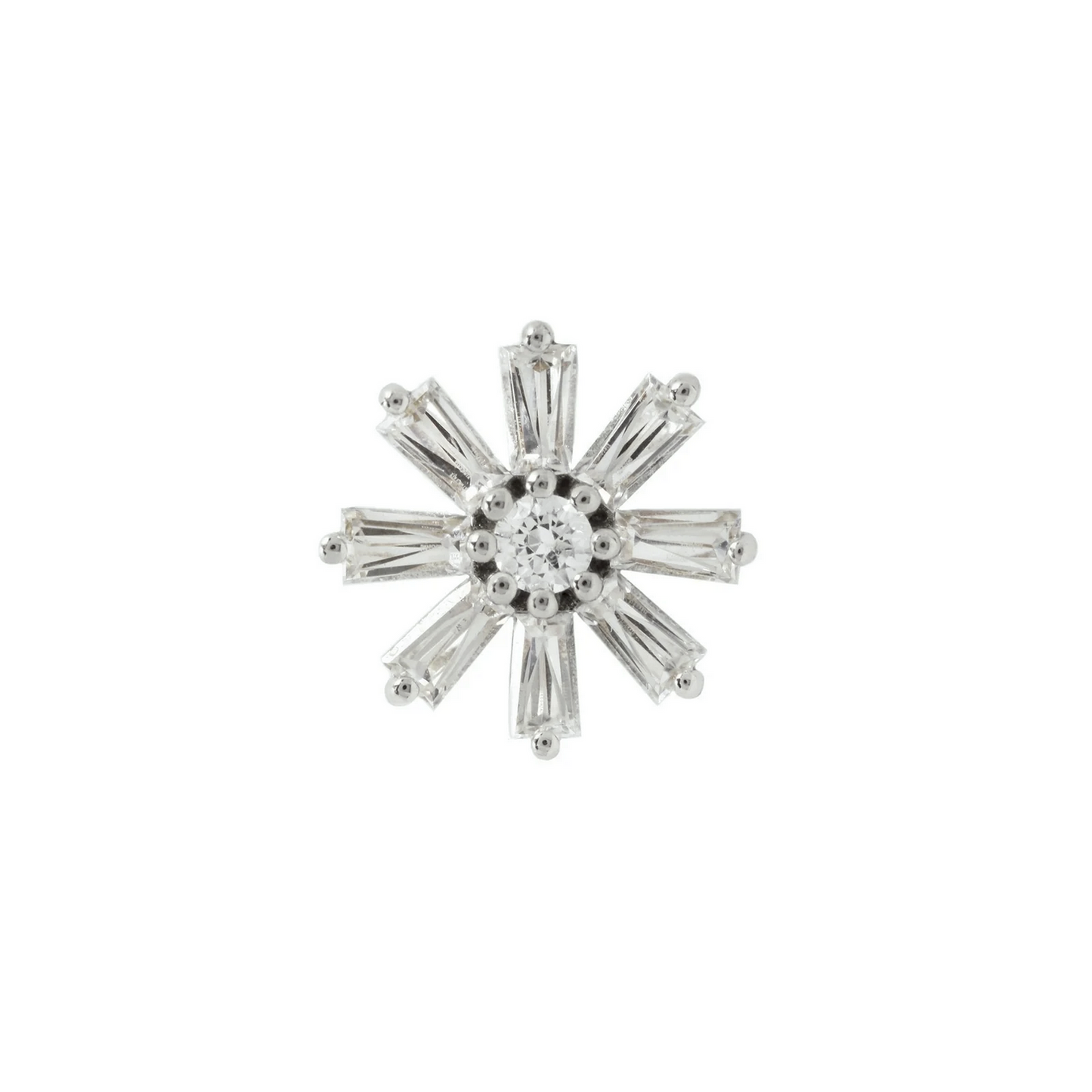 Deliah Baguette Flower CZ From Buddha