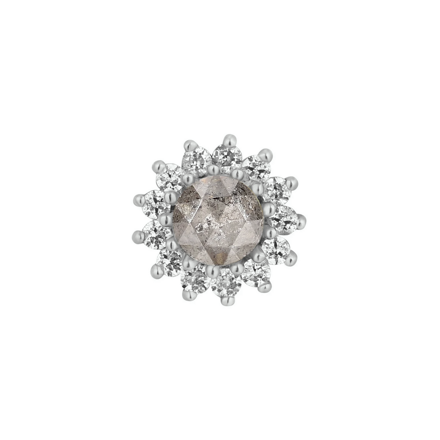 Delphine with Grey Diamond and White Sapphire From Buddha