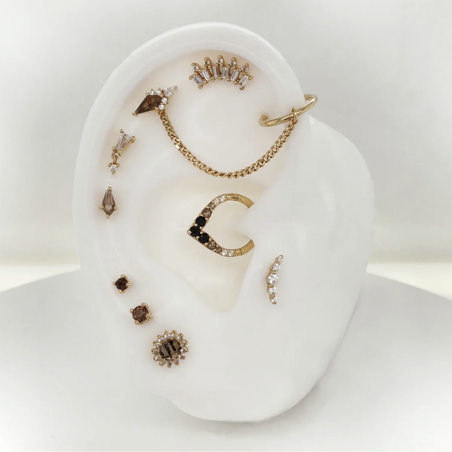 Delphine with Tourmalated Quartz and White Sapphire From Buddha