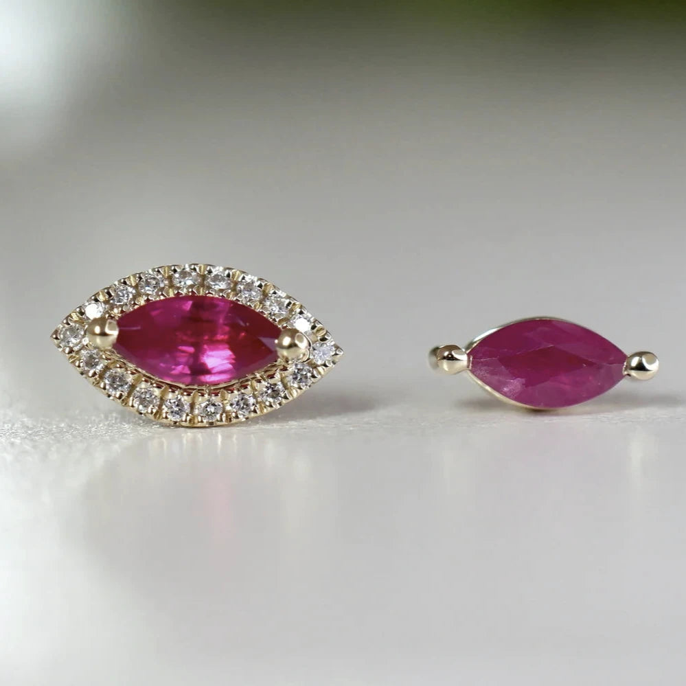 Diamond Halo- Marquise Ruby/Opal from Modern Mood