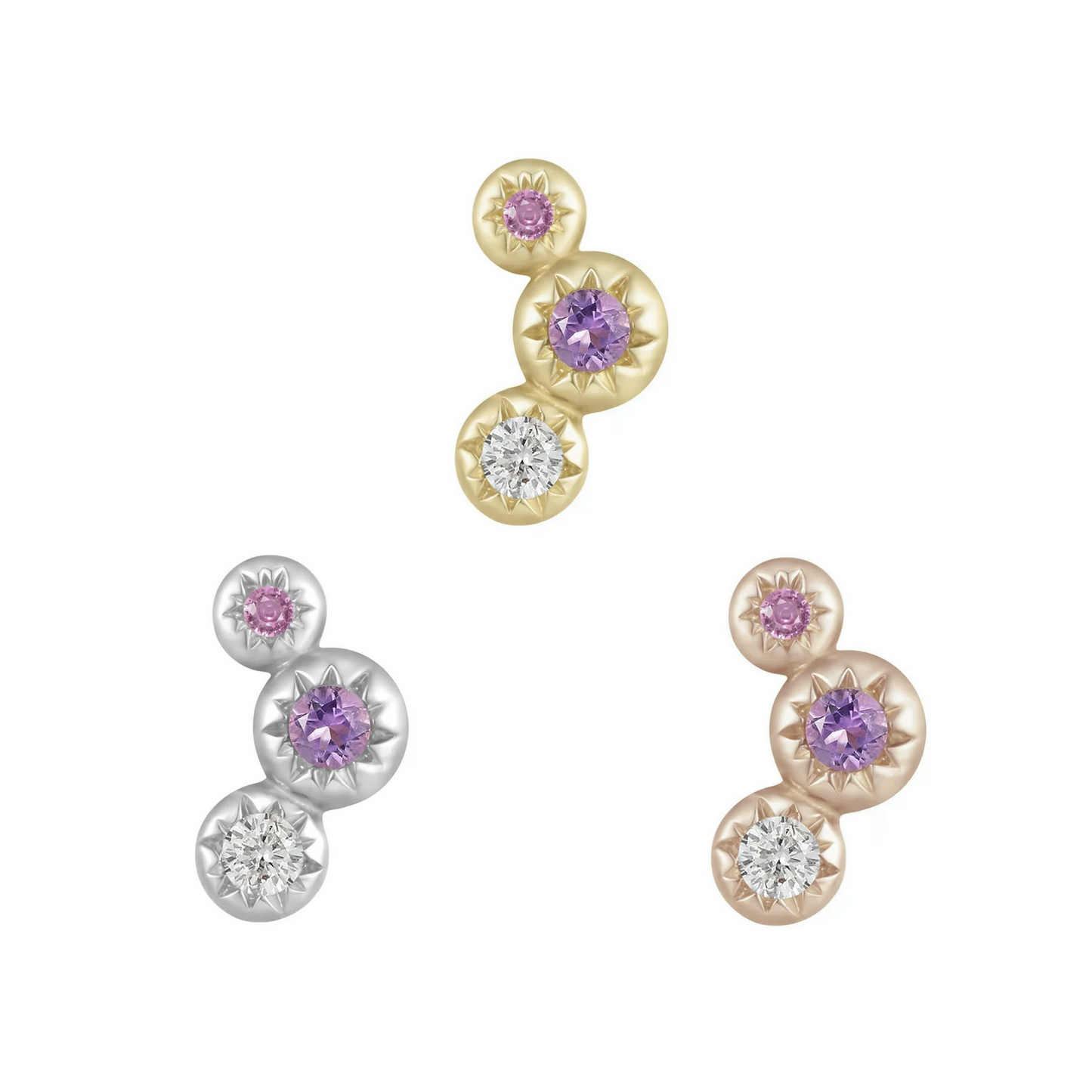 Dig It with Amethyst and Pink Sapphire with White Topaz From Buddha