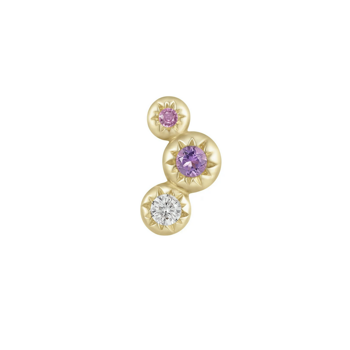 Dig It with Amethyst and Pink Sapphire with White Topaz From Buddha