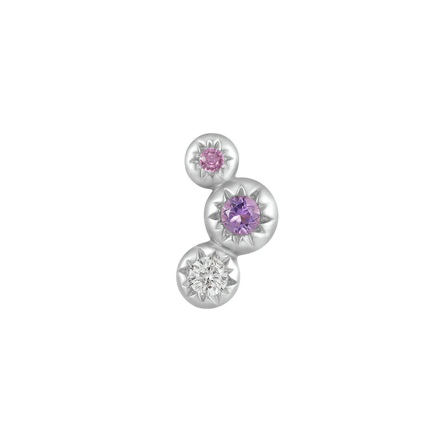 Dig It with Amethyst and Pink Sapphire with White Topaz From Buddha