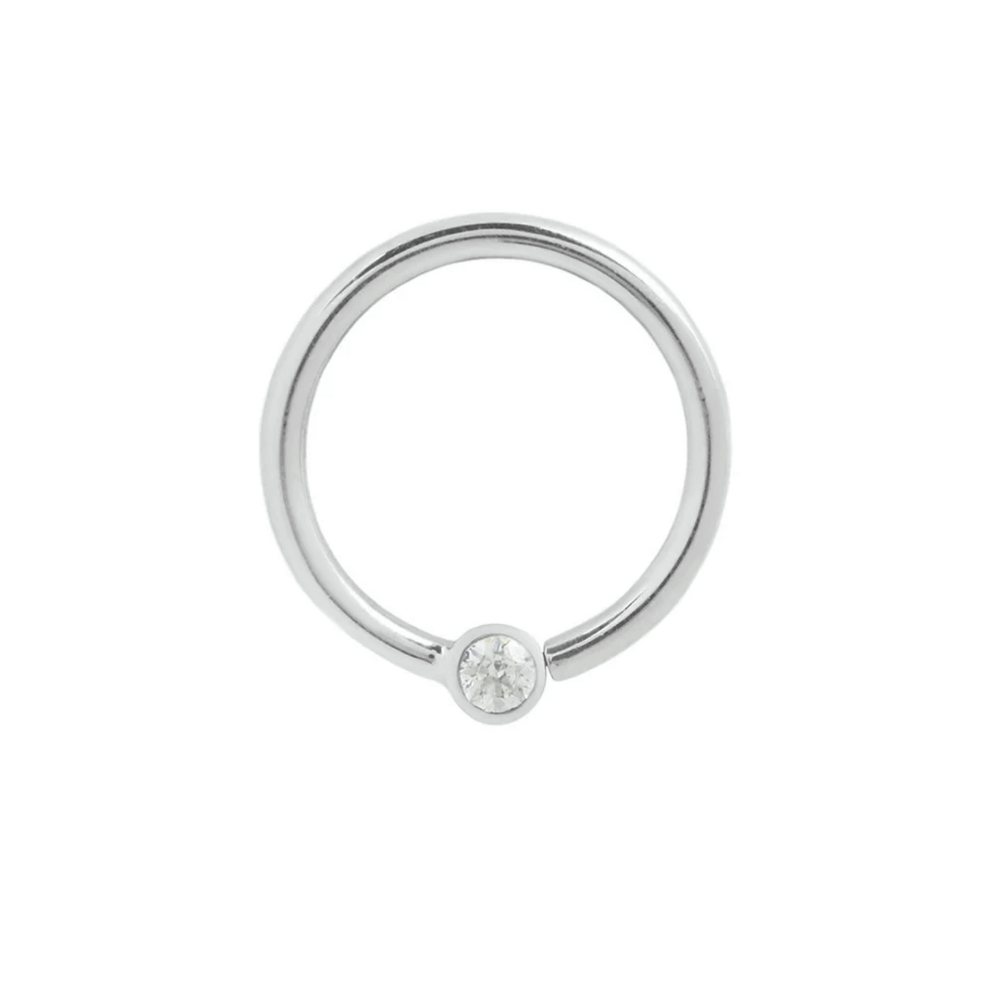 Fixed Bezel Bead Seam Ring with 3MM CZ From Buddha