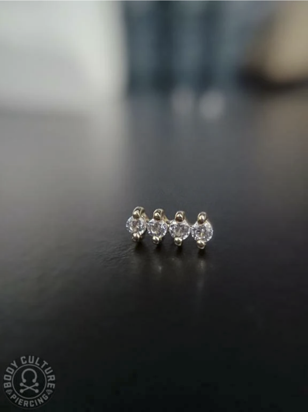 Four Gem CZ Bar from Junipurr