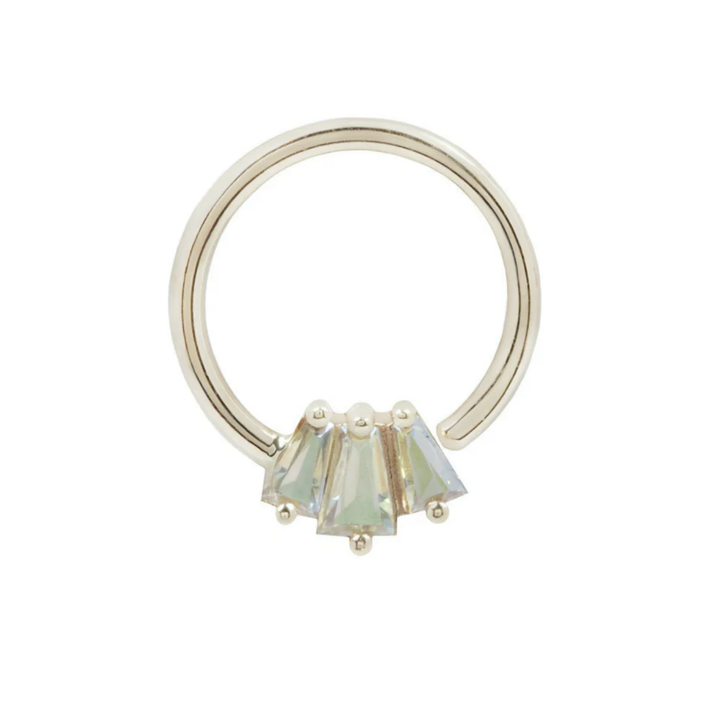 Gemma Trios Seam Ring with Mercury Mist Topaz From Buddha