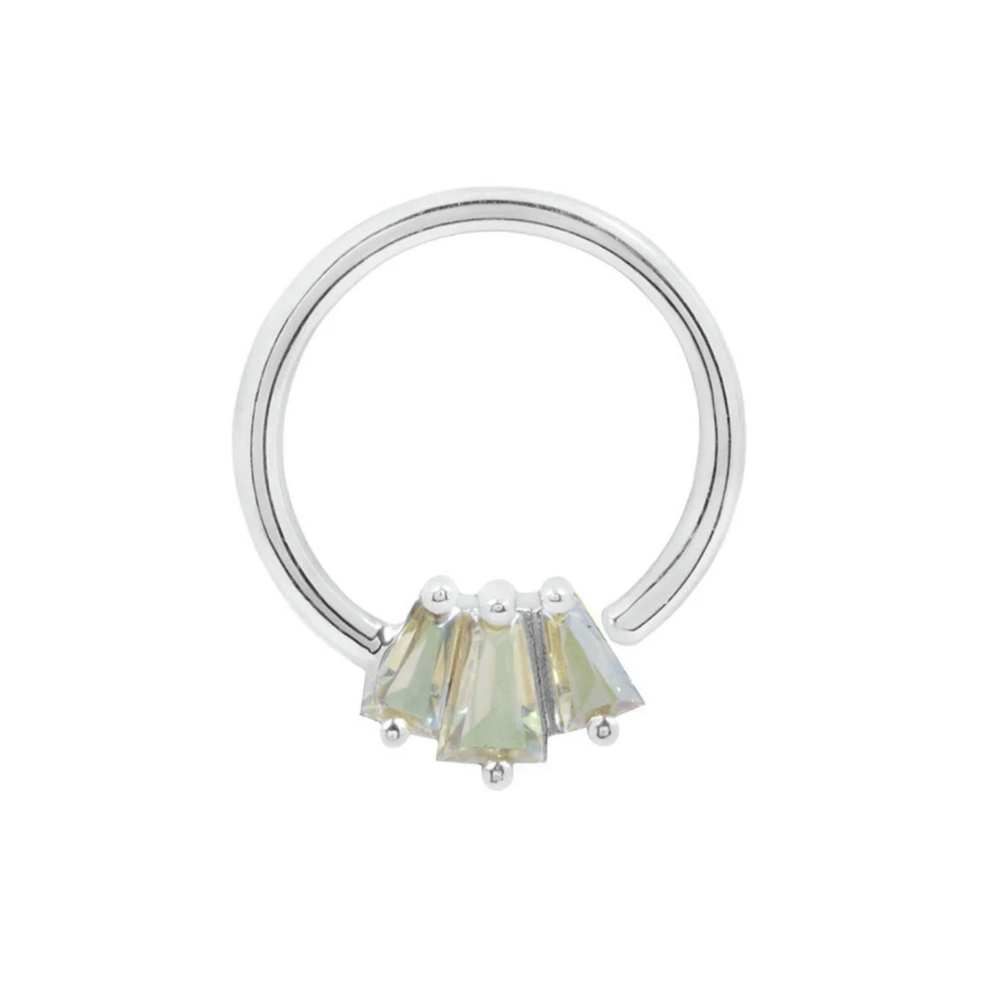 Gemma Trios Seam Ring with Mercury Mist Topaz From Buddha