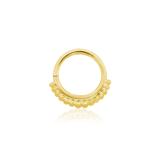 Gold Beaded Seam Ring from Junipurr