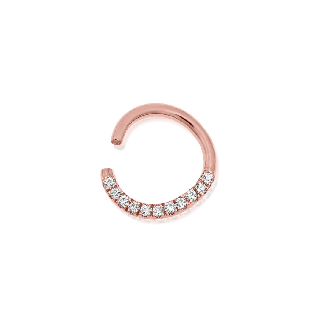 Gold CZ Seam Ring from Junipurr