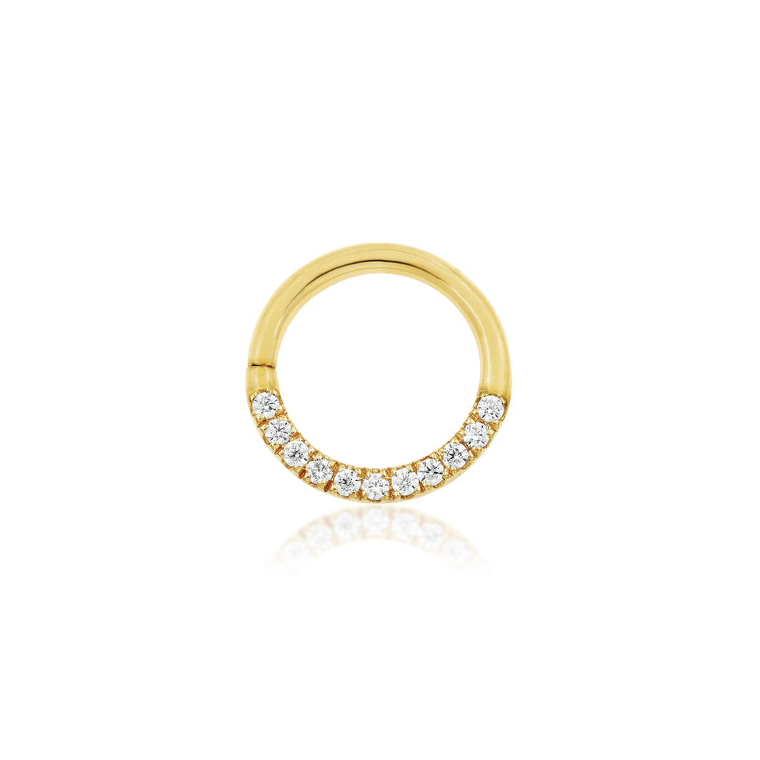 Gold CZ Seam Ring from Junipurr