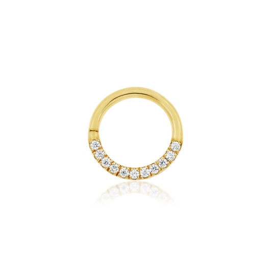 Gold CZ Seam Ring from Junipurr