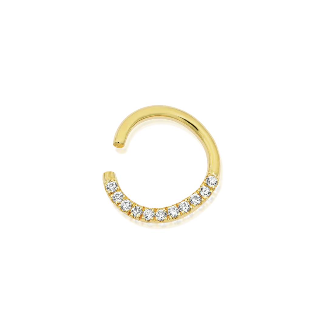 Gold CZ Seam Ring from Junipurr