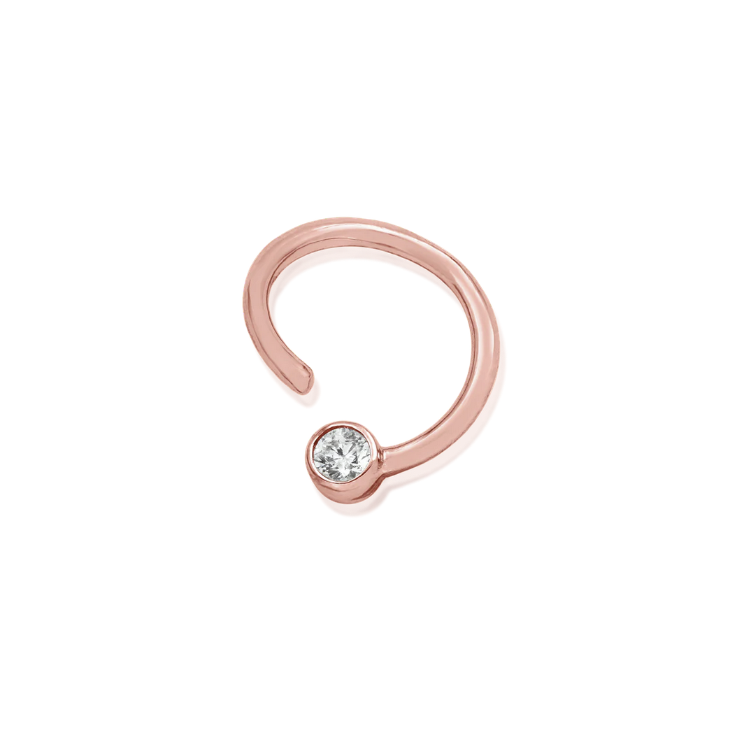 Gold Ring with Fixed CZ from Junipurr