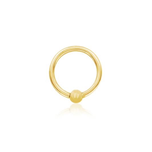 Gold Ring with Fixed Bead from Junipurr