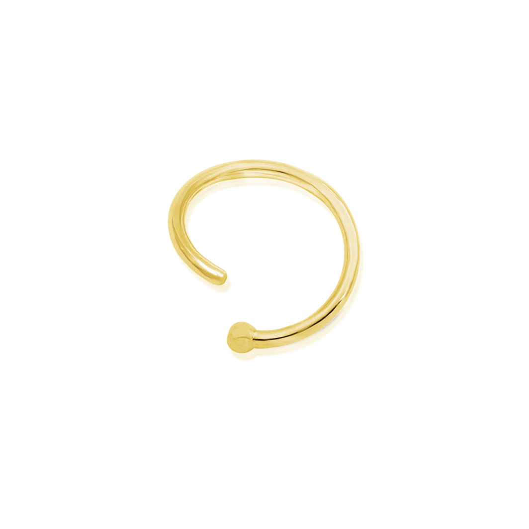 Gold Ring with Fixed Bead from Junipurr