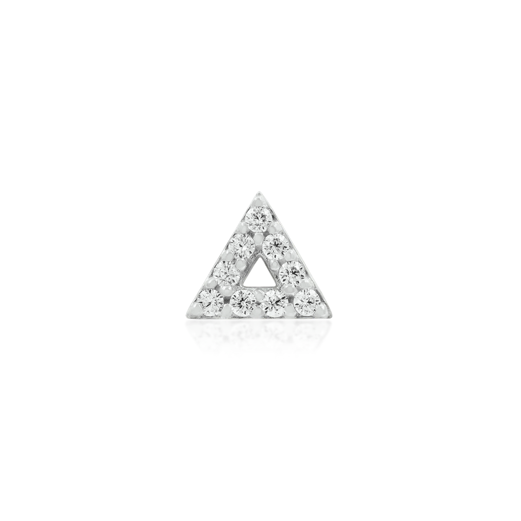 Gold Triangle with CZ Stones from Junipurr