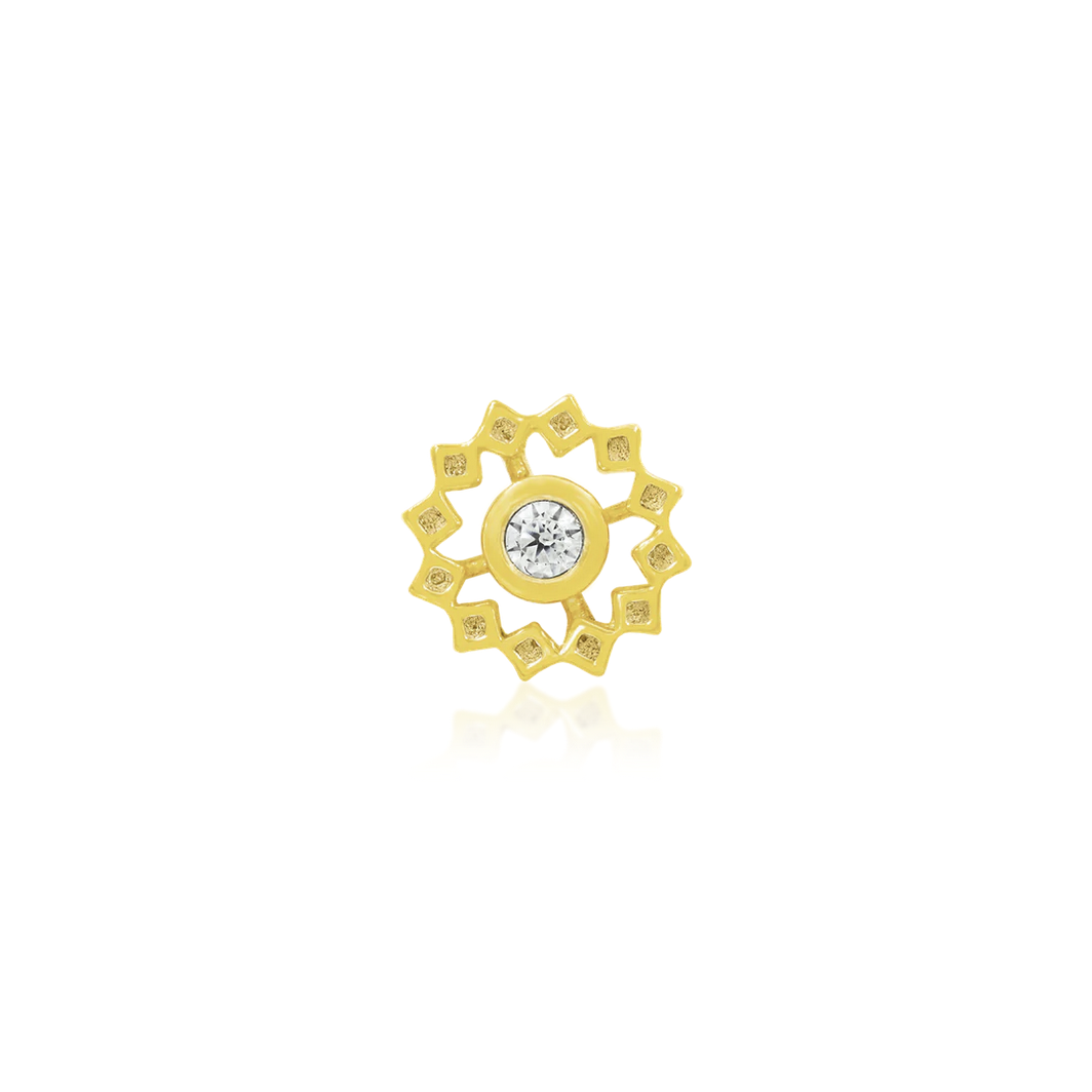 Gold Wheel with CZ from Junipurr