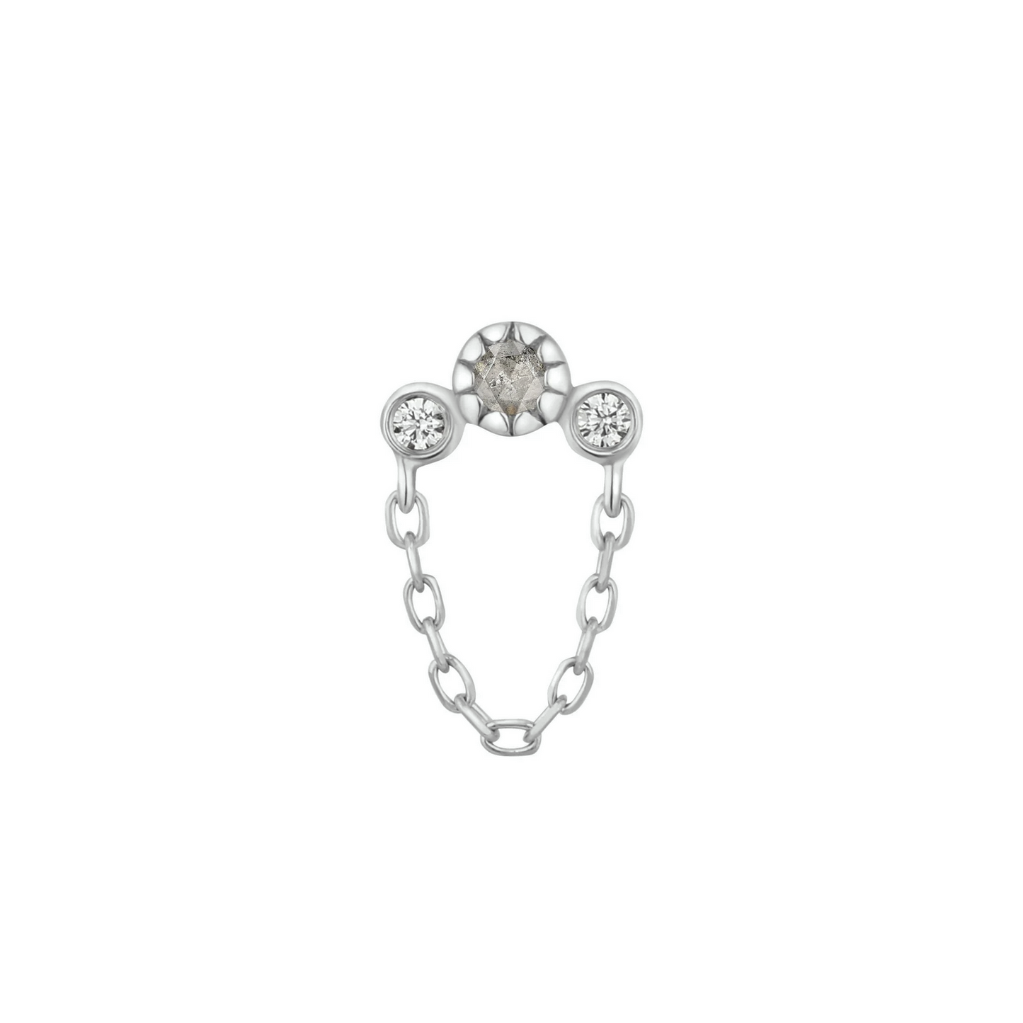 Halston with Grey Diamond and White Sapphire From Buddha