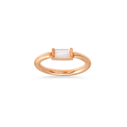 Horizontal Fixed Baguette Seamless Ring from Norvoch