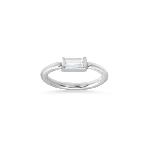 Horizontal Fixed Baguette Seamless Ring from Norvoch