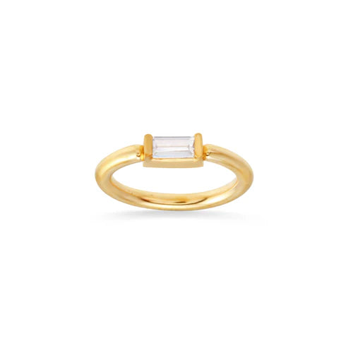 Horizontal Fixed Baguette Seamless Ring from Norvoch