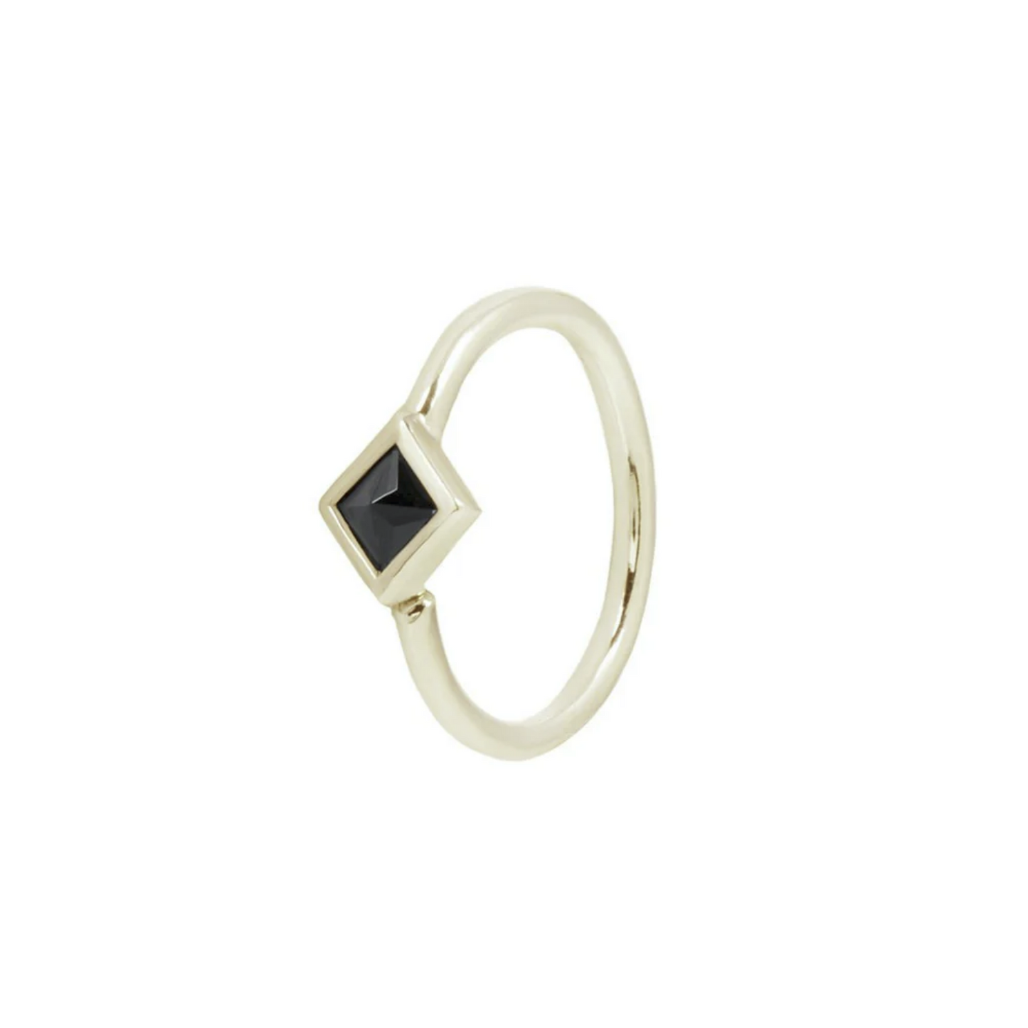 Mae Seam Ring with Black Spinel From Buddha