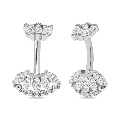 Marquise Beauty Curved Barbell from Norvoch