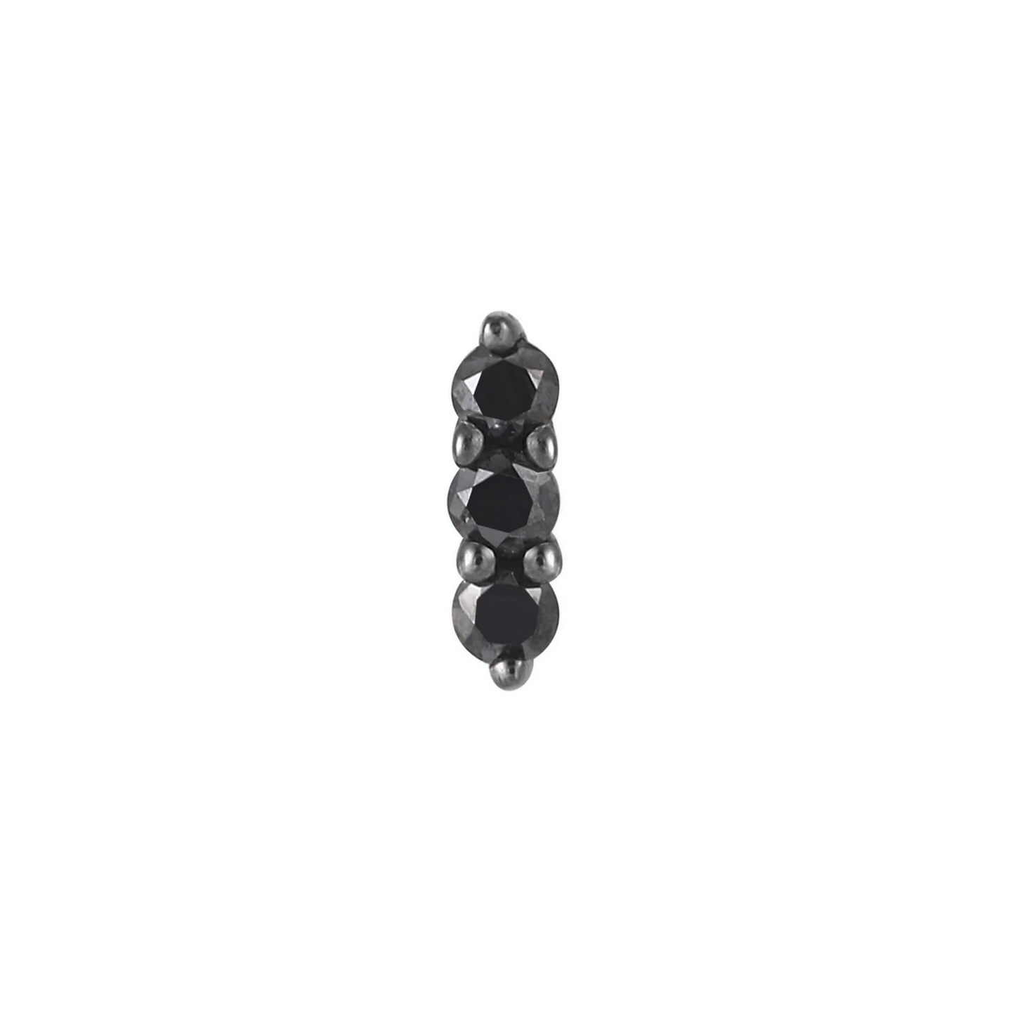 Mishka Three Prong Rhodium Black Gold with Black Diamond From Buddha