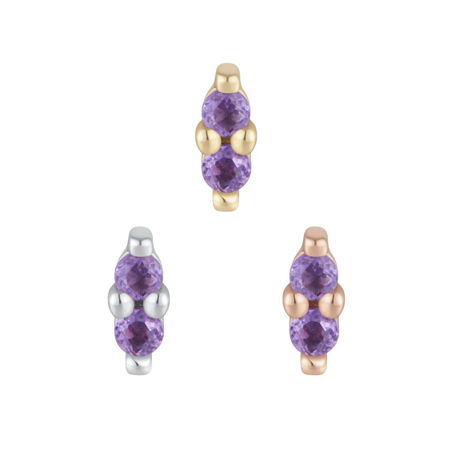 Mishka Two Prong with Amethyst From Buddha