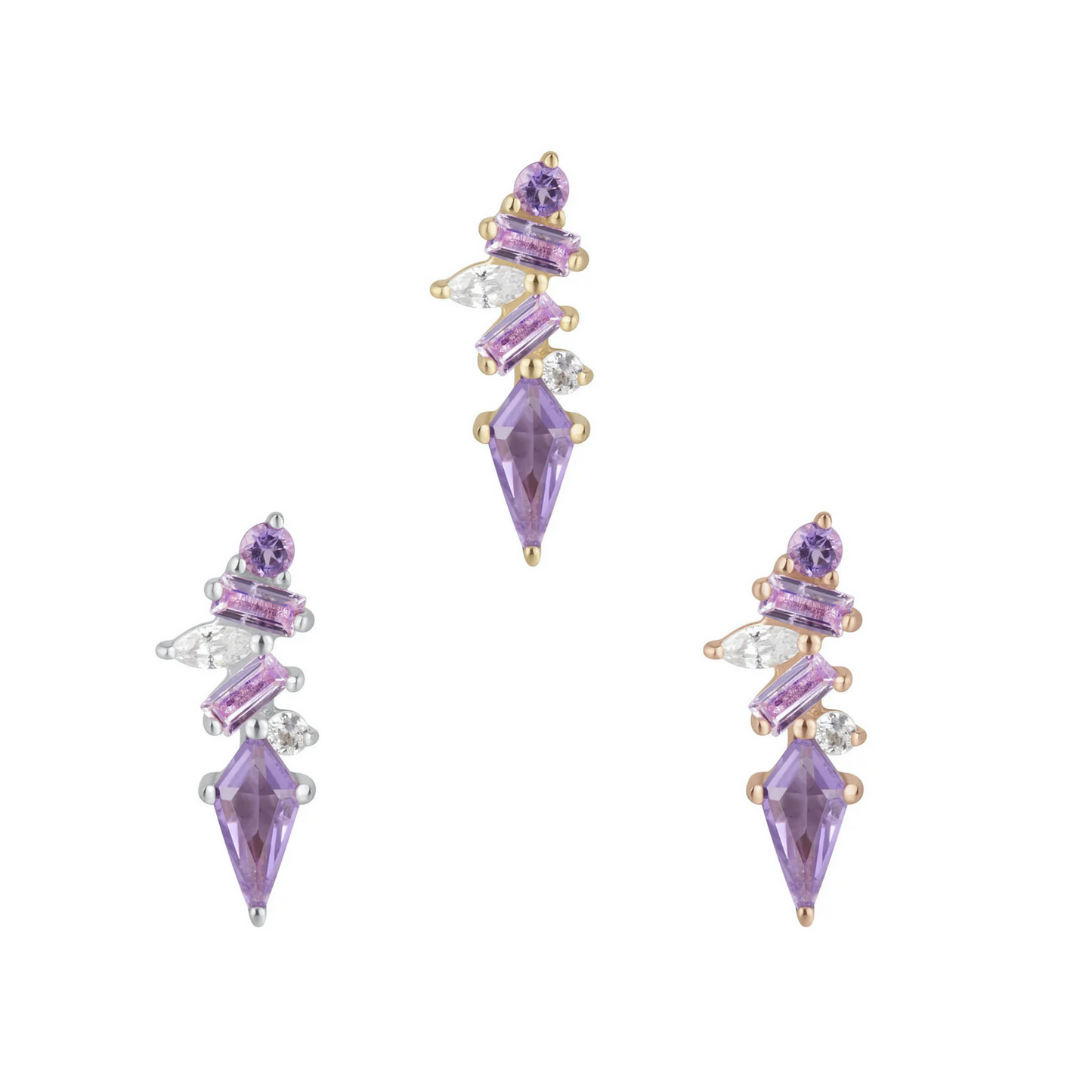 Mixt with Amethyst, Pink Sapphire, White Topaz and CZ From Buddha