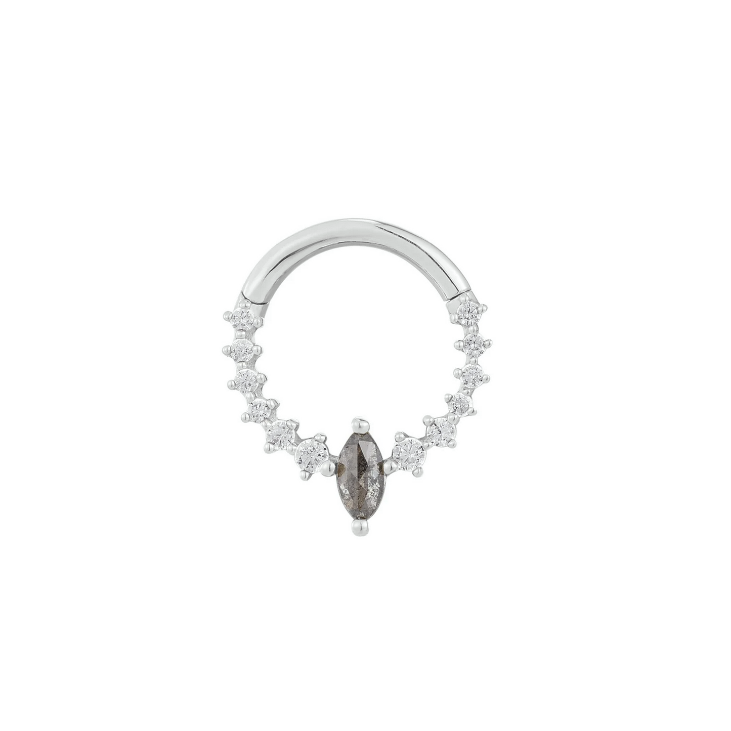 Phatom Clicker with Grey Diamond and CZ From Buddha