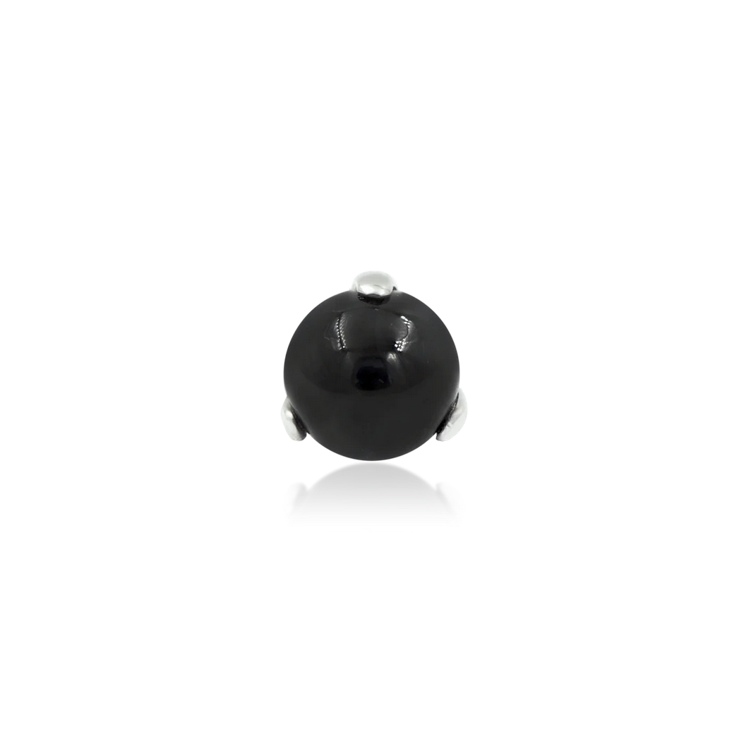 Prong Set Ball with Onyx from Junipurr