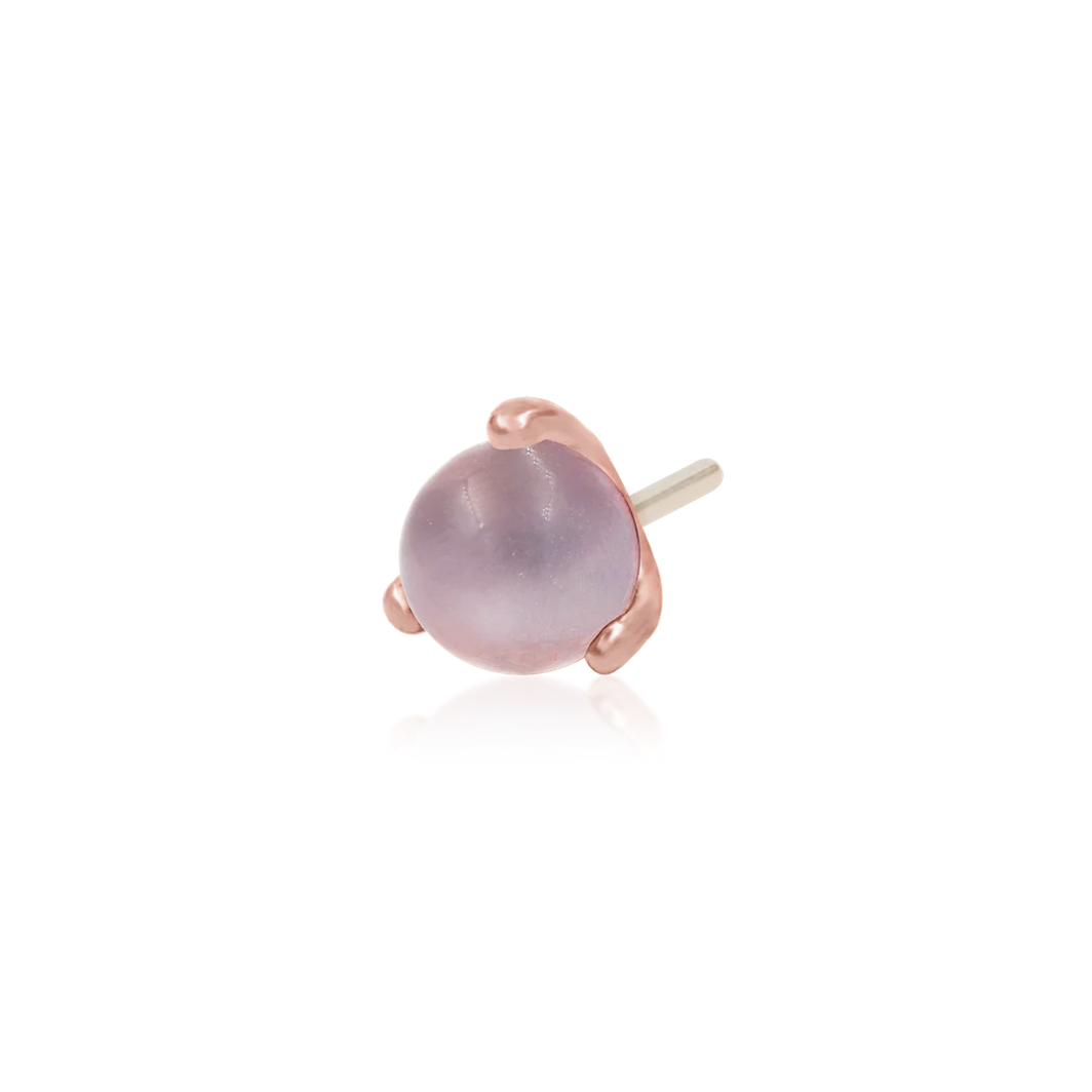 Prong Set Ball with Rose Quartz from Junipurr