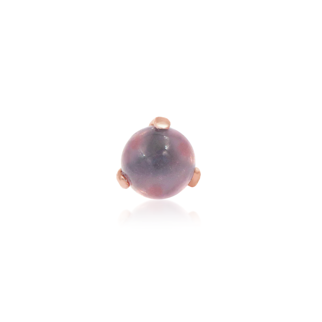 Prong Set Ball with Rose Quartz from Junipurr