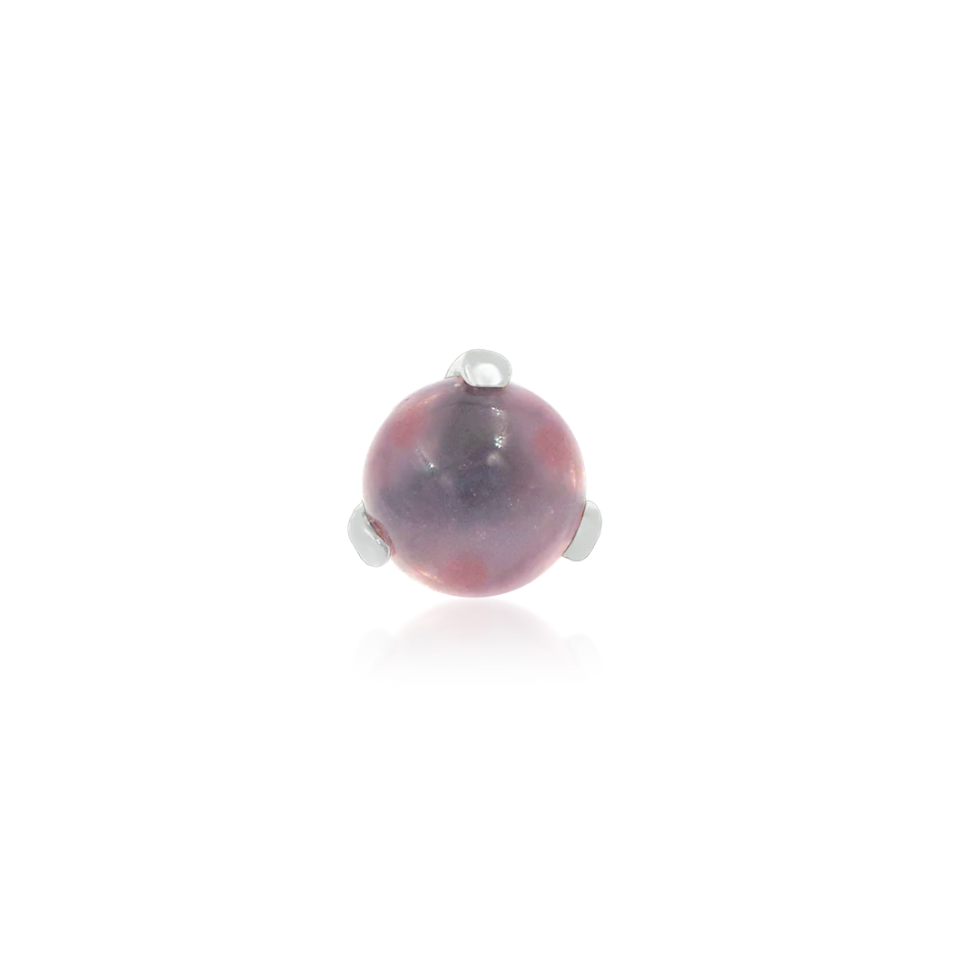 Prong Set Ball with Rose Quartz from Junipurr