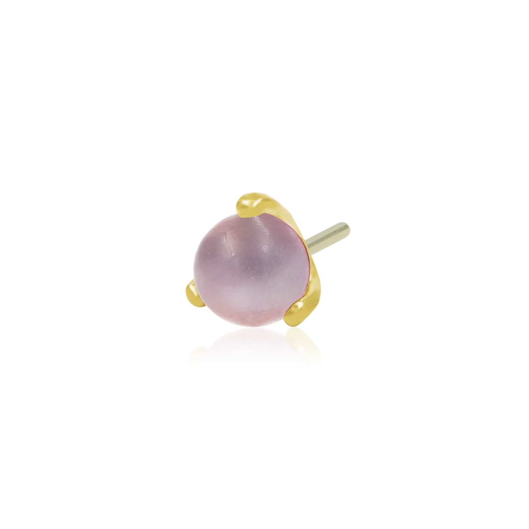 Prong Set Ball with Rose Quartz from Junipurr