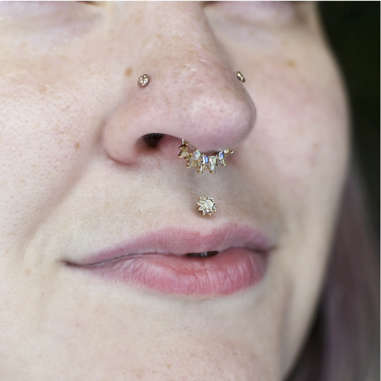 Purpose Clicker with Rainbow Moonstone From Buddha